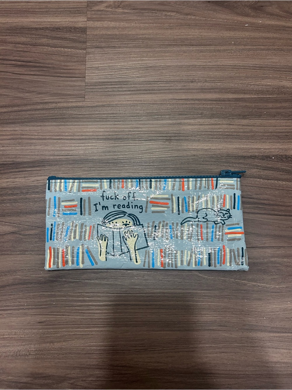 Blue Q F*ck Off I'm Reading" Pencil Case